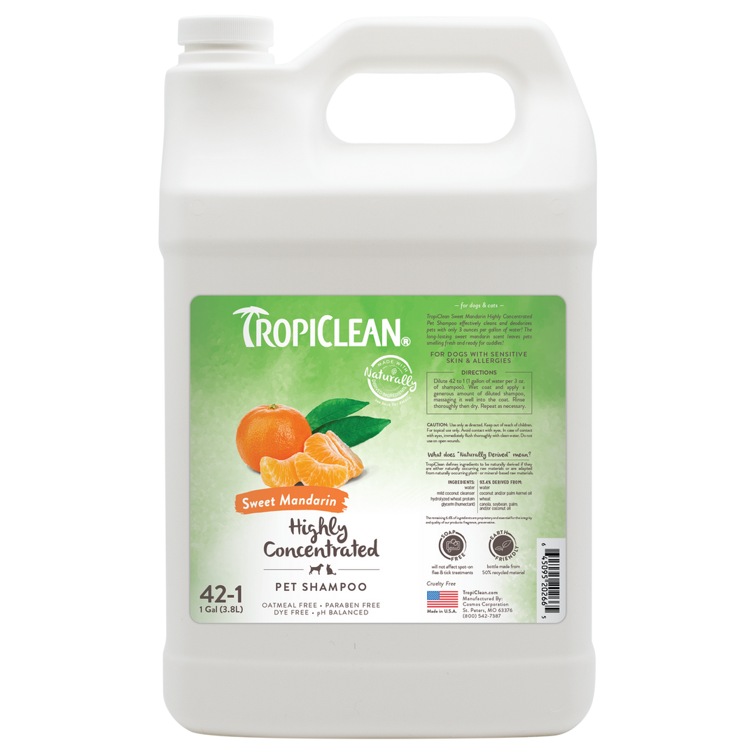 TC TROPICLEAN SWEET MANDARIN HIGH CONCENTRATE SHAMPOO GALLON 42:1