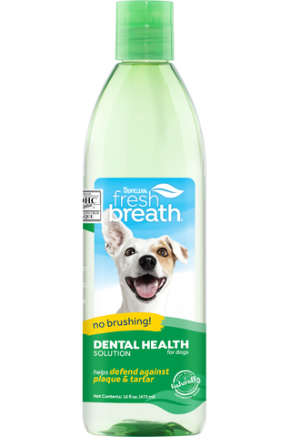 TropiClean Fresh Breath Dental Health Solution for Dogs 16oz