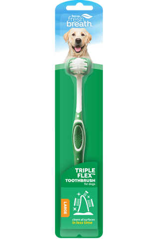 TropiClean Fresh Breath TripleFlex Toothbrush for Large Dogs