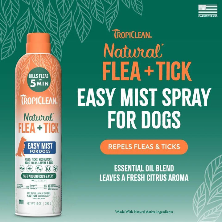 TC NATURAL FLEA + TICK DOG HOME EASY MIST SPRAY 14oz