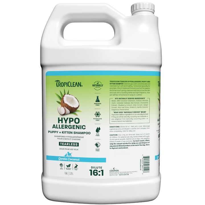 TC GENTLE COCONUT HYPOALLERGENIC SHAMPOO FOR PUPPIES & KITTENS