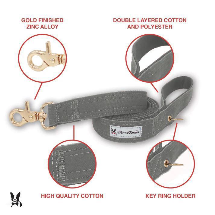 WL FABRIC LEASH GREY 5FT