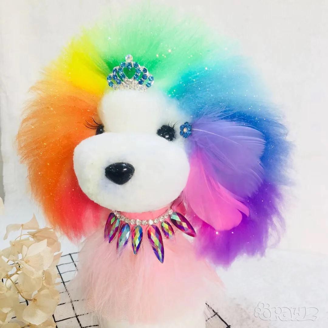 OPAWZ TEDDYBEAR DYEABLE HEAD DOG WIG - WHITE