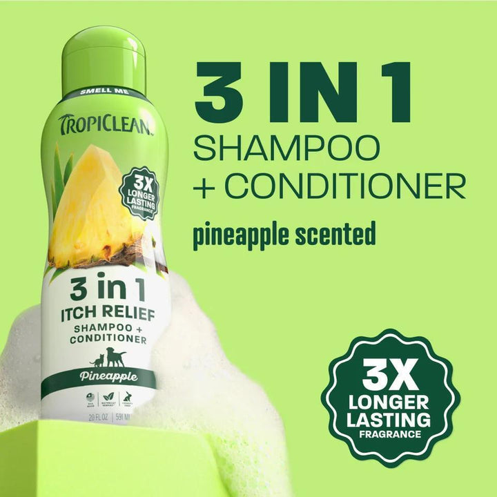 TC PINEAPPLE 3-1 ITCH RELIEF PET SHAMPOO & CONDITIONER 20oz
