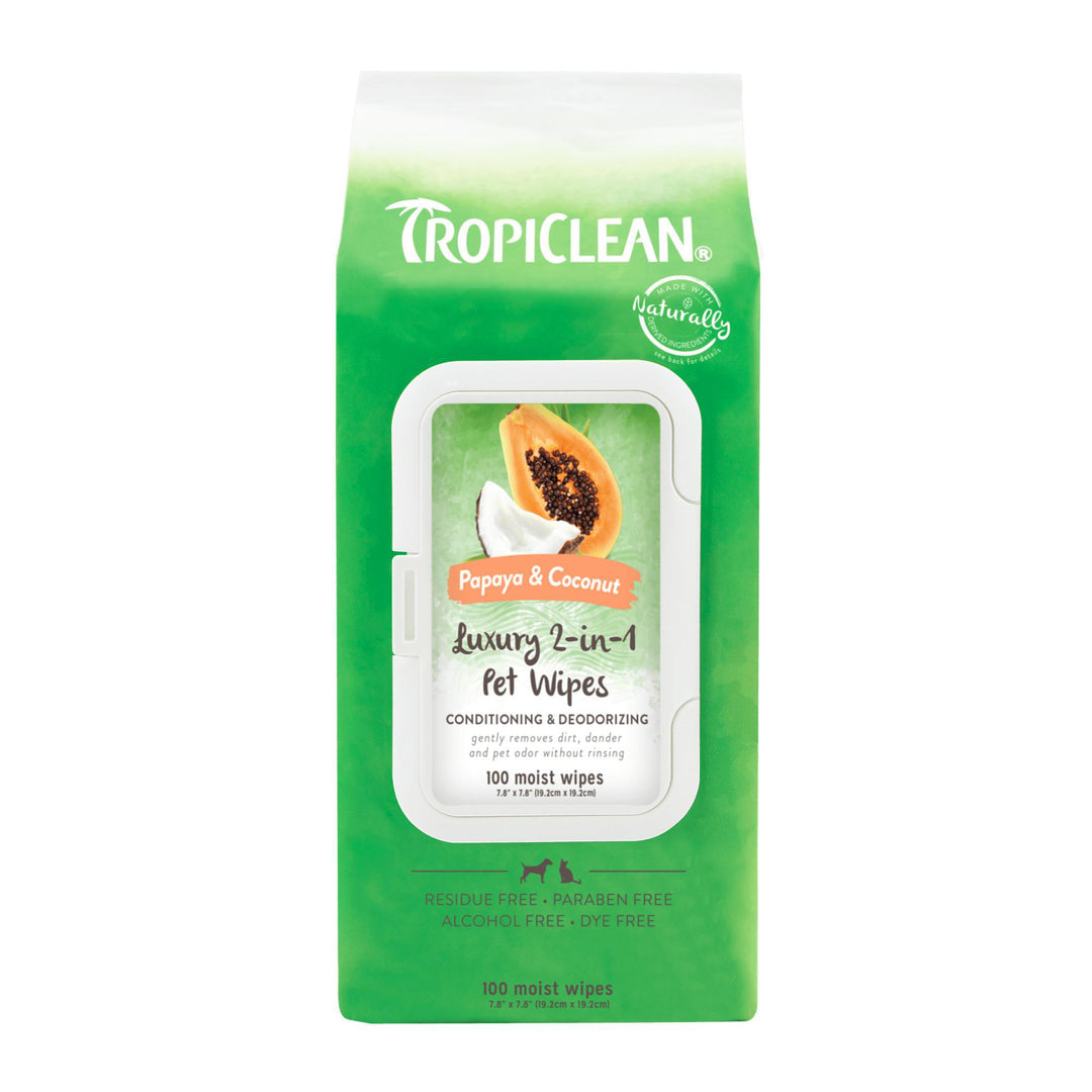 TC PAPAYA & COCONUT LUXURY 2-IN-1 PET WIPES