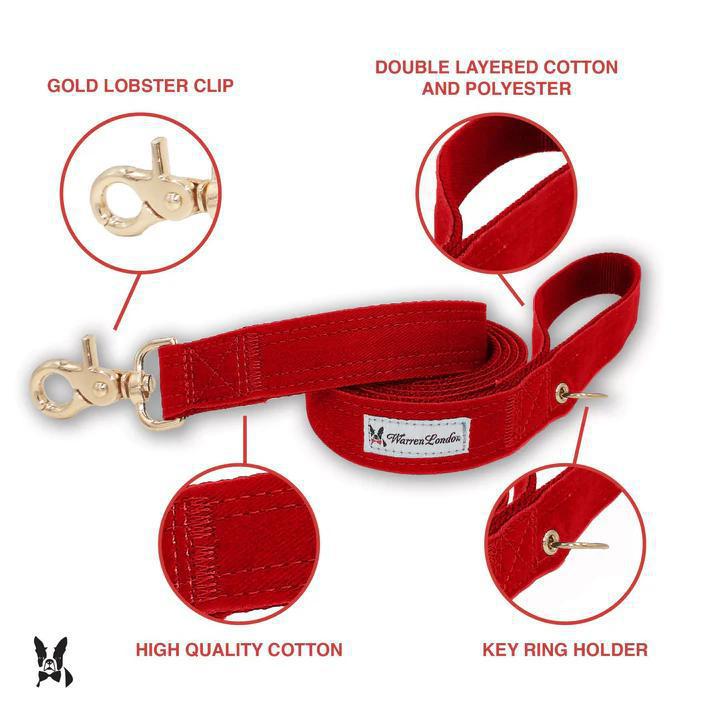 WL FABRIC LEASH RED 5FT