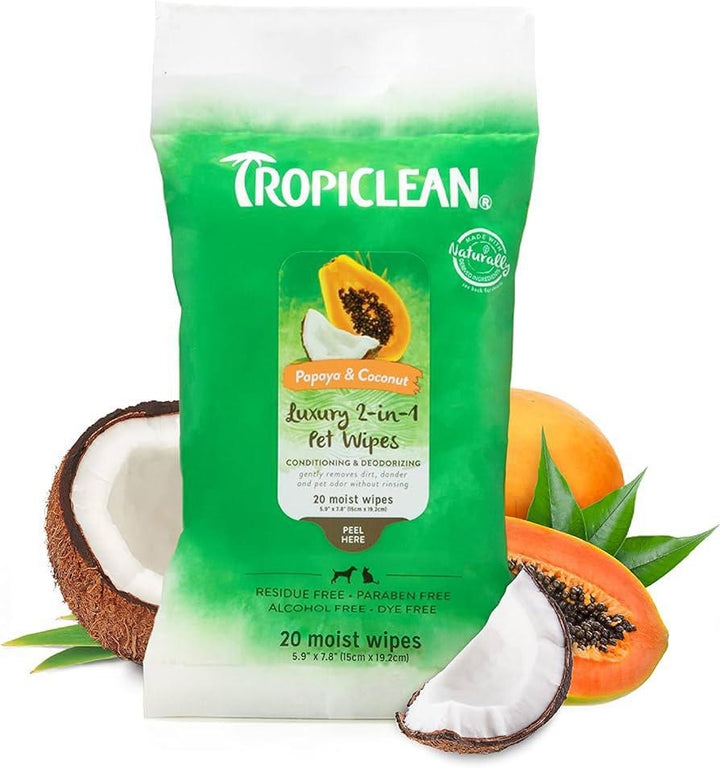 TC PAPAYA & COCONUT LUXURY 2-IN-1 PET WIPES