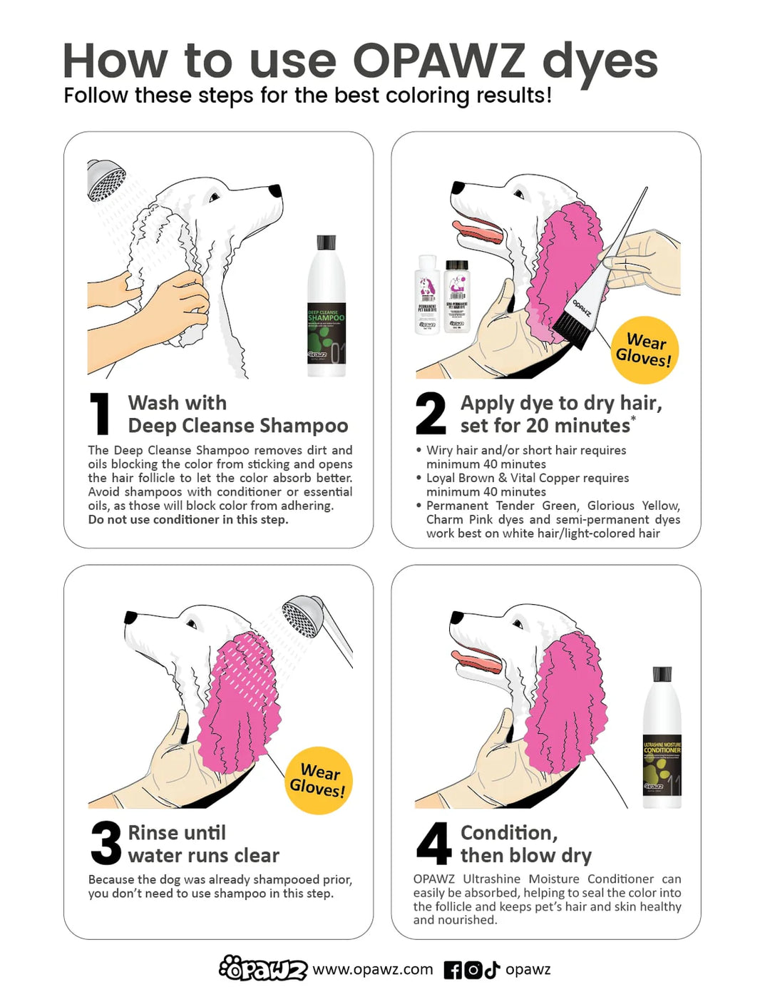 OPAWZ PET HAIR DYE SEMI PERMANENT 5.3oz