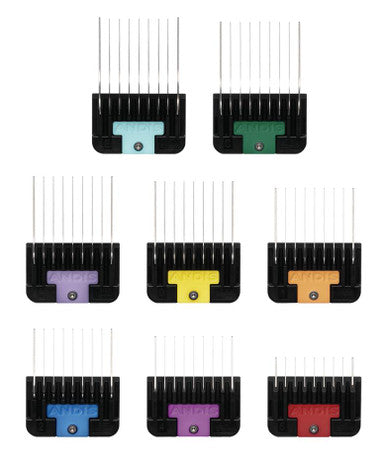 ANDIS STAINLESS STEEL COMBS (8)