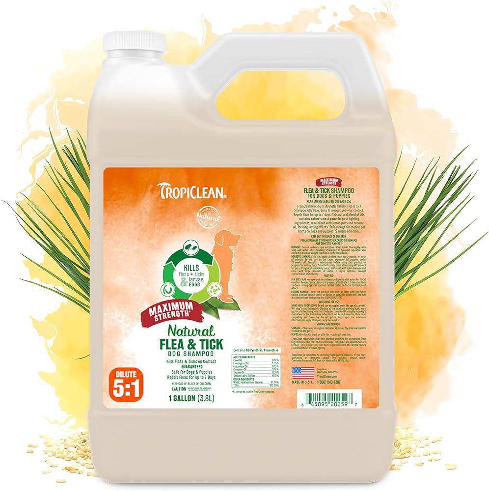 TC NATURAL FLEA & TICK MAXIMUM STRENGTH SHAMPOO FOR DOGS