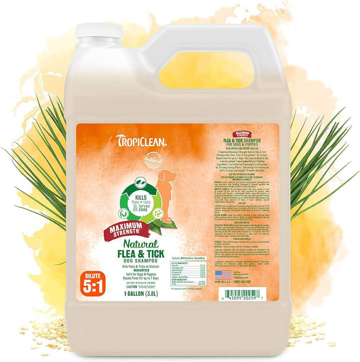 TC NATURAL FLEA & TICK MAXIMUM STRENGTH SHAMPOO FOR DOGS