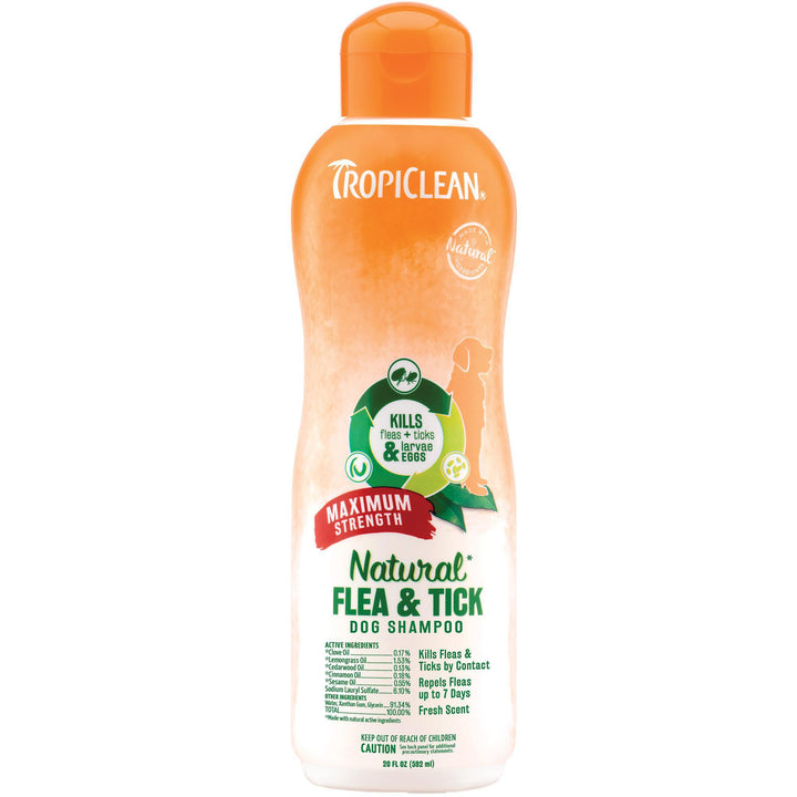 TC NATURAL FLEA & TICK MAXIMUM STRENGTH SHAMPOO FOR DOGS