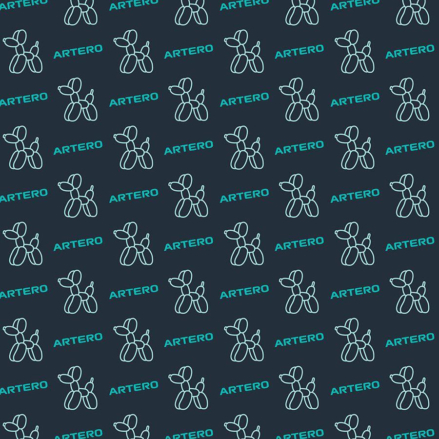 ARTERO RIO PRINTED POODLE LOGO SMOCK