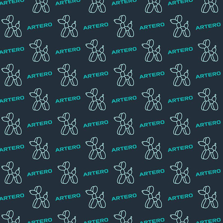 ARTERO RIO PRINTED POODLE LOGO SMOCK