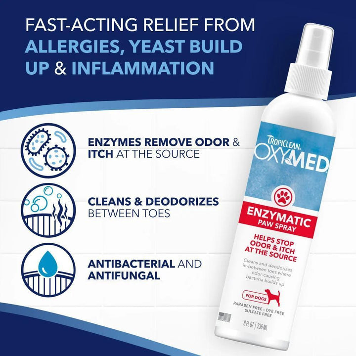 TC OXYMED ENZYMATIC PAW ODOR & ITCH SPRAY 8oz