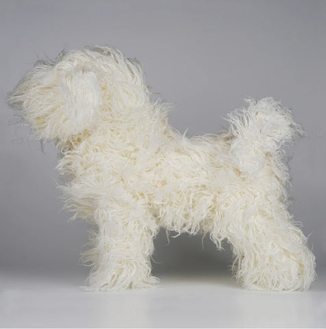 Opawz Bichon Dog Wig White