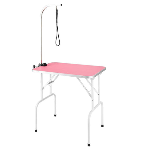 Grooming Table Foldable Pink