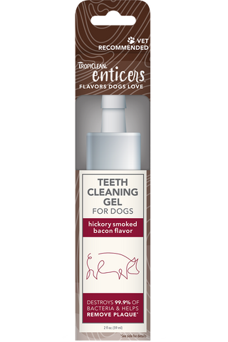 Enticers Teeth Cleaning Gel For Dogs 2oz Hickory Smoked Bacon Flavor