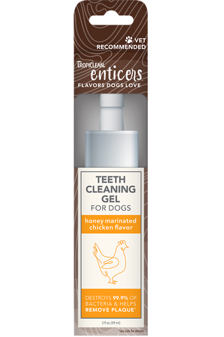 Enticers Teeth Cleaning Gel For Dogs 2oz Honey Marinated Chicken Flavor