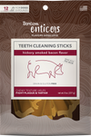 Enticers Teeth Cleaning Sticks For Dogs 12ct Hickory Smoked Bacon Flavor