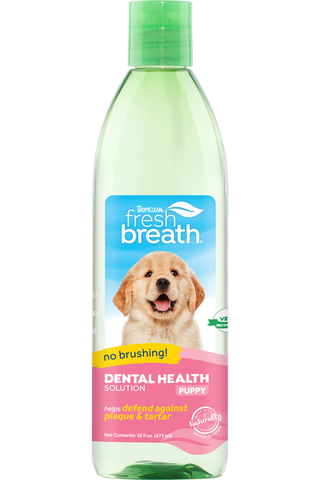 TropiClean Fresh Breath Dental Health Solution for Puppies 16oz