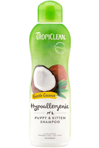 TropiClean Gentle Coconut Hypoallergenic Puppy & Kitten Shampoo 16:1